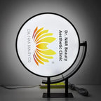 Custom Round Light Box Sign - Double Sided Illuminated Advertising Board for Shop, Bar, Cafe, Tea Salon Decor, or Billboard with Printed Logo (12" to 28")
