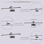 LED Battery Operated Picture Lights with Remote Wireless Art Lighting for Wall 23.6 Inch Rechargeable Painting Light Black Frame Lights Dimmable 3CCT Gallery Light for Library Portrait