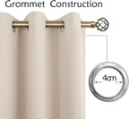 BGment Blackout Curtains - Grommet Thermal Insulated Room Darkening Bedroom and Living Room Curtains, Set of 2 Panels (42 x 84 Inch, Champagne)