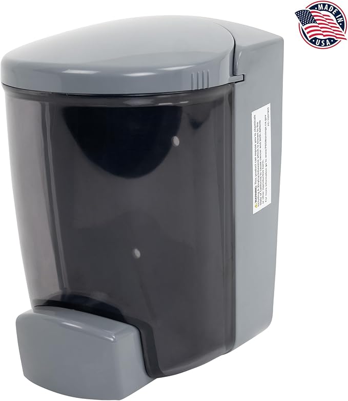 PolyJohn PSD1-1001: Wall-Mounted Liquid Hand Soap & Sanitizer Dispenser - Made in USA, Leakproof, Easy Install, UV Fade Resistant, Durable, Accepts Any Generic soap or Alcohol Based sanitizer