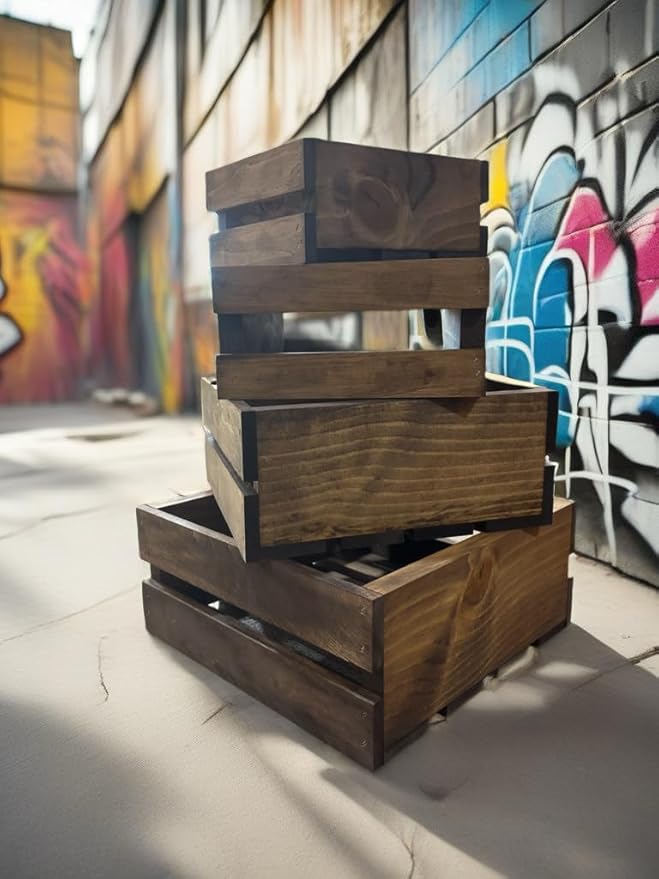 Darla'Studio 66 Set of 4 Nesting Box Wood Crates