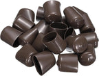 uxcell 20pcs Rubber End Caps 22mm ID Vinyl Round Tube Bolt Cap Cover Screw Thread Protectors Brown