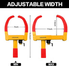 KAYCENTOP Universal Wheel Lock, Security Trailer Wheel Lock, Tire Lock Anti Theft for Trailers Golf Cart SUV Boat ATV Motorcycle Camper, 3 Keys (Yellow-Red)