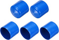 uxcell 5pcs Rubber End Caps 40mm(1.6 Inch) ID Vinyl PVC Round Tube Bolt Cap Cover Screw Thread Protectors Blue