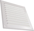 Vent Systems - 6 x 6 Inch (Inner) Pack of 10 White Metal Square Soffit Air Vent Grille Cover, Register Vent Deflector Louver Built-in Mesh HVAC for Bathroom Home Office Kitchen 8" x 8" (Outer)