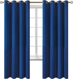 BGment Blackout Curtains for Bedroom - Grommet Thermal Insulated Room Darkening Curtains for Living Room, 52 x 72 Inch, 2 Panels, Royal Blue