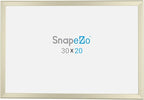 SnapeZo Poster Frame 20x30, Off-White, 1.25 Inch Aluminum Profile, Front-Loading Snap Frame, Wall Mounting, Professional Series