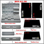 AideTek BOXALL96 96 Lids Enclosure SMD SMT Parts Organizer Surface Mount Box Labels
