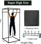 Clothing Store Fitting Room, Portable Dressing Room, Movable Changing Room for Boutique with Shading Fabric Cloth Privacy Curtains Screen for Bar Party Pool (Black)