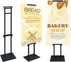 Heavy Duty Pedestal Poster Sign Stand for Display Double Sided Poster Stand Adjustable Height Up to 80 Inches w/ Non-Slip Base Floor Standing Sign Holder for Board & Foam Sign,Wedding,Restaurant