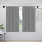 Easy-Going Rod Pocket Blackout Curtains for Bedroom, Room Darkening Window Curtains for Living Room, Thermal Insulated Noise Reduction Solid Window Drapes, 2 Panels(42x54 in, Light Gray)