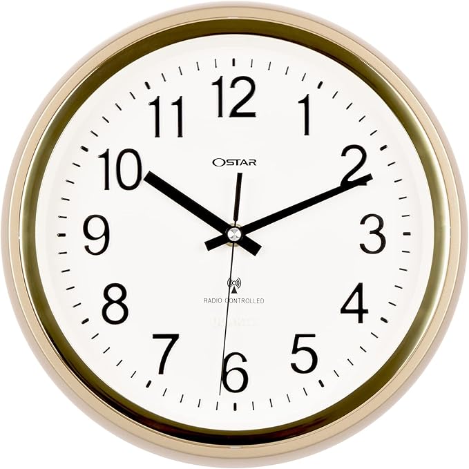 OSTAR Atomic Wall Clock, 11 Inch Round Battery Operated Clock