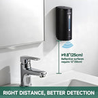 Professional 750ml Automatic Wall-Mounted Soap Dispenser with Anti-Corrosion Coating (Matte Black Stainless Steel)