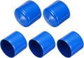 uxcell 5pcs Rubber End Caps 45mm(1.8 Inch) ID Vinyl PVC Round Tube Bolt Cap Cover Screw Thread Protectors Blue