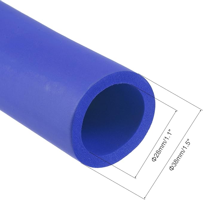 uxcell Foam Tubing for Handle Grip Support, 28mm ID 38mm OD 1m Length Blue