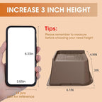 Bed Risers 2 inch, 3 inch, 4 inch, 6 inch or 8 inch Heavy Duty Furniture Risers, Up to 6000 Lbs L Shaped Design Bed Lifts Blocks for Couch Desk Sofa Table (Dark Brown 4 Pack, 3 Inch)