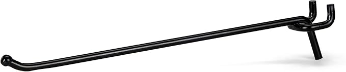Presa Heavy Duty Black Steel Peg Board Shelving Hooks, 8-Inch, 50-Pack