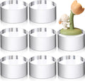 Remerry 8 Pcs Acrylic Round Blocks for Display Clear Polished Blocks for Display Clear Acrylic Edge Polished Base Display Riser for Table Showing Cosmetics Collectibles Figures (2 x 2 x 1 Inches)