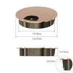 2 Pack Desk Grommet 2 Inch 50mm, Zinc Alloy Computer Desk Wire Hole Cover, Office Desktop Cord Cable Hole Metal Ring, Red Bronze