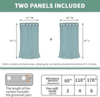 Light Grey Blackout Curtains for Bedroom 54 Inch Length 2 Panels Set, Thermal Insulated Sun Blocking Soundproof Grommet Short Thick Loft Basement Window Curtains, Each 42 Inch Wide