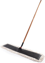 Matthew Cleaning 24'' High Strength Disposable Dust Mop Cotton Cut-end Yarn Mop Replacement Heads for Residential & Commercial Fit Standard Dust Mop Frames, Hardwood, Laminate, Concrete Floors 6Pack
