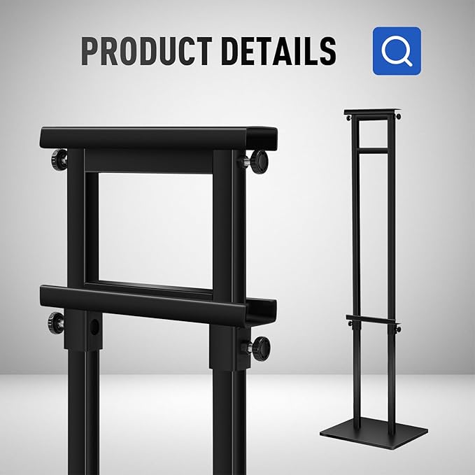 YIYO Poster Sign Stand - 78" Double-Sided Floor Display with Metal Base, Heavy Duty Adjustable Double-Pole for Foam Boards & Signage (Schools/Stores/Restaurants/Hospitals) (Double-Pole)