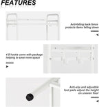 HDANI Storage Shelves, 4-Tier Metal Storage Rack with Shelf,Shelf Organizer,Garage Standing Shelving Unit for Laundry,Bathroom,Kitchen,Pantry, Closet,23.6''W X 13.8''D X 50 H'',White