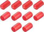 uxcell 10pcs Rubber End Caps 10.5mm ID Vinyl Round End Cap Cover Screw Thread Protector Red