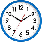 AKCISOT 12 Inch Wall Clock Silent Non Ticking Modern Wall Clocks Battery Operated, Analog Classic Clock Decorative for Bedroom, Kitchen, Home Office, Bathroom, School, Living Room(Blue)