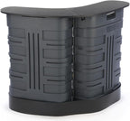 Displays2go 37.9 Inch Portable Trade Show Counter, Converts to Case, Hard Shell Plastic (BMRCNTB1)