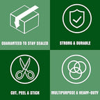 HERKKA Clear Packing Tape, 18 Rolls Heavy Duty Packaging Tape for Shipping Packaging Moving Sealing, 3 Mil Thick Clear Packing Tape, 1.88 inches Wide, 65 Yards Per Roll, 1170 Total Yards