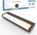LED Under Cabinet Lighting Hardwired or Plug in, 12 Inch 6W, Dimmable 5 Color 2700K/3000K/3500K/4000K/5000K, Linkable Eyes Care Design Counter Lights for Kitchen, Sink, ETL Listed, Bronze