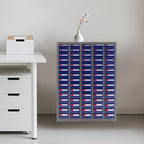 Drawer Storage Cabinet | Storage Cabinet Part Organization Shelves | Bolt and Nut Tool Storage Steel Cabinet | Hardware Organizer and Storage Organization | with Dividers and Labels (Blue)