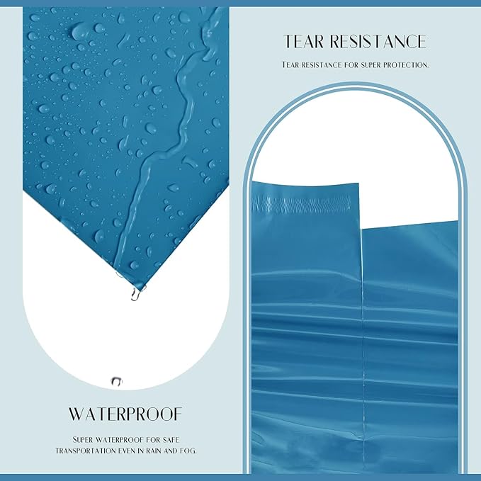 Metronic Poly Mailers 24x24 300 Pcs, Large Shipping Bags Bulk for Clothing, Strong Adhensive Shipping Envelopes for Small Business, Mailers Poly Bags, Tear-resistant Mailing Bags in Dark Blue