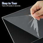 6 Pack Acrylic Sign Holder 8.5 x 11, Clear Desktop Menu Display Stand Slant Back Sign Holder, Plastic Flyer Stand for Displaying Posters Picture Flyers Menu(L Shape 8.5 x 11)