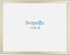 SnapeZo Photo Frame 18x24, Off-White, 1.25 Inch Aluminum Profile, Front-Loading Snap Frame, Wall Mounting, Professional Series