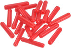 uxcell 20pcs Rubber End Caps 1.3mm ID Vinyl Round Tube Bolt Cap Cover Thread Protectors Red