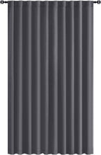 Hiasan Room Divider Curtains Patio Sliding Door Blackout Curtain Privacy Room Thermal Insulated Noise Reduction Panel with Back Tab & Rod Pocket for Bedroom Partition(80 x 84 Inches, Dark Grey)