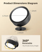 EZVALO LED Wall Mounted Lights, 5500mAh Rechargeable Wall Sconces Lamp, 3 Color Temps & Remote and Touch Control, 360°Rotation Dimmable Cordless Wall Light for Bedroom Reading Study Bedside (2 Pack)
