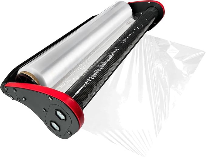Ergonomic Stretch Film Dispenser - Reduces Operator Fatigue, Shrink wrap Handle for Warehousing, Logistics, Pallets, Commercial, and Home Use (15-in Dispenser for 15-in Stretch Film)