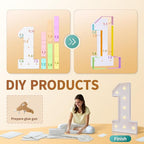 imprsv 3FT Light Up Numbers, Marquee Numbers 4 for Birthday and Anniversary Party Decorations, Large Light Up 4, Pre-Cut Foam Board Kit