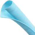 Automotive Wire Loom Tubing, Split Braided Cord Protectors from Pets No Chew, Flexible Cable Sleeve Cable Management for TV/Computer/Electric Wires (Sky Blue, 3/8"-25ft)