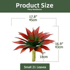 Artificial Agave Faux Agave Fake Greenery 18In Outdoor Artificial Plant Fake Plant for Indoor Home Decoration Plastic Plant Outdoor Decoration Front Porch Decor Simulation Plants 2Pack（Red）