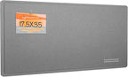 Bulletin Board, 35 x 17 1/2 inches Felt Board - Decorative Pin Board, Cork Board Alternative for Wall, Foldable Self-Adhesive Vision Board Prayer Board with 20 Pushpins - Gray
