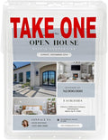 Calendars and More, Inc. Outdoor Real Estate Brochure Holder – Clear PETE Plastic Take-One Box with Snap-Shut Lid – Holds Up to 200 Flyers or Brochures (1)