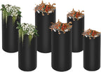 Cake Pedestal Stands for Party 6PCS Dessert Table Display Plinth Pillars Black Round Cylinder Pedestal Stands for Wedding Sculpture Display Column Decoration Cube (6PCS-Cylinder-Black)