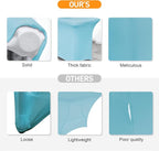 SEPARO 2 Pack 6 Ft Blue Mist Spandex Table Cover Fitted Rectangular Tablecloth Stretchable Fabric Table Cloth 6 ft Wrinkle-Free for Party Tradeshows Banquet Weddings Cocktail