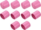 uxcell 10pcs Rubber End Caps 23mm ID Vinyl Round End Cap Cover Screw Thread Protectors Pink