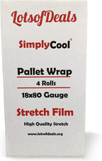 Stretch Wrap 4 Pack 18" x 1100 SqFt – Heavy Duty 80 Gauge (20 Micron) Shrink Wrap Rolls for Moving, Furniture, and Packing, Industrial Plastic Stretch Film, Pallet Wrap & Shrink Film Roll