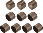 uxcell 10pcs Rubber End Caps 46mm ID Vinyl Round End Cap Cover Screw Thread Protectors Brown